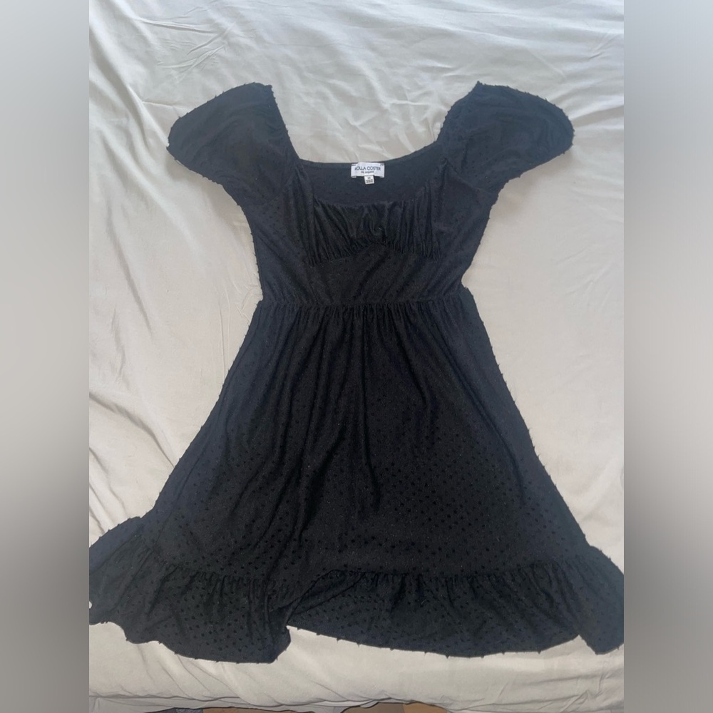Black Puffy Sleeve Dress
